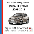 Renault Koleos 2008-2011 Service Workshop Manual