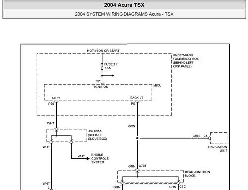 Acura TSX 2004 Service Workshop Manual