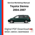 Toyota Sienna 2004-2007 Service Workshop Manual