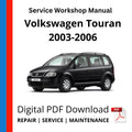 Volkswagen Touran 2003-2006 Service Workshop Manual
