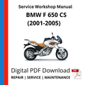 BMW F 650 CS (2001-2005) Service Workshop Manual