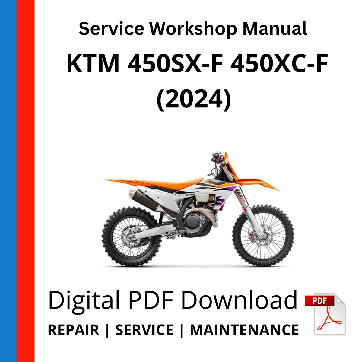 KTM 450SX-F 450XC-F (2024) Service Workshop Manual