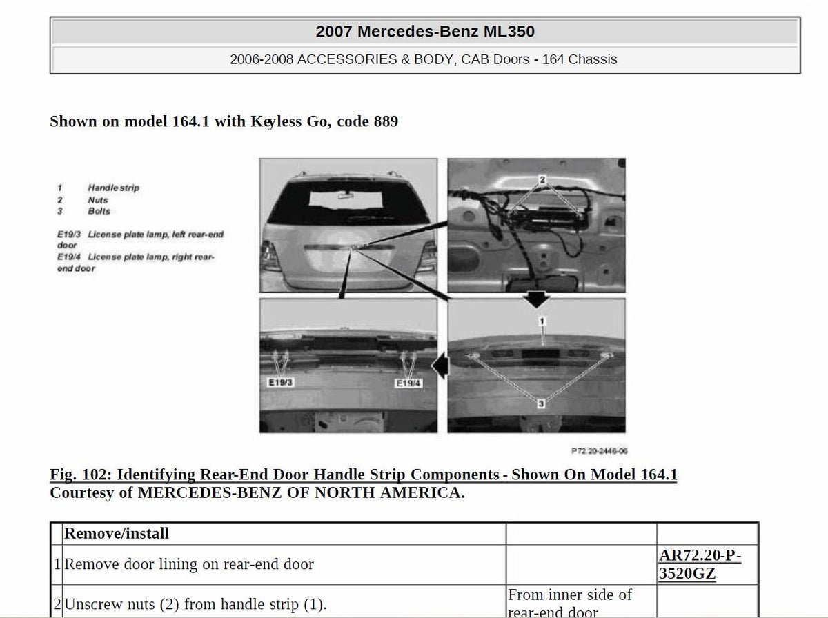 Mercedes Benz M Class W164 2006-2011 Service Workshop Manual
