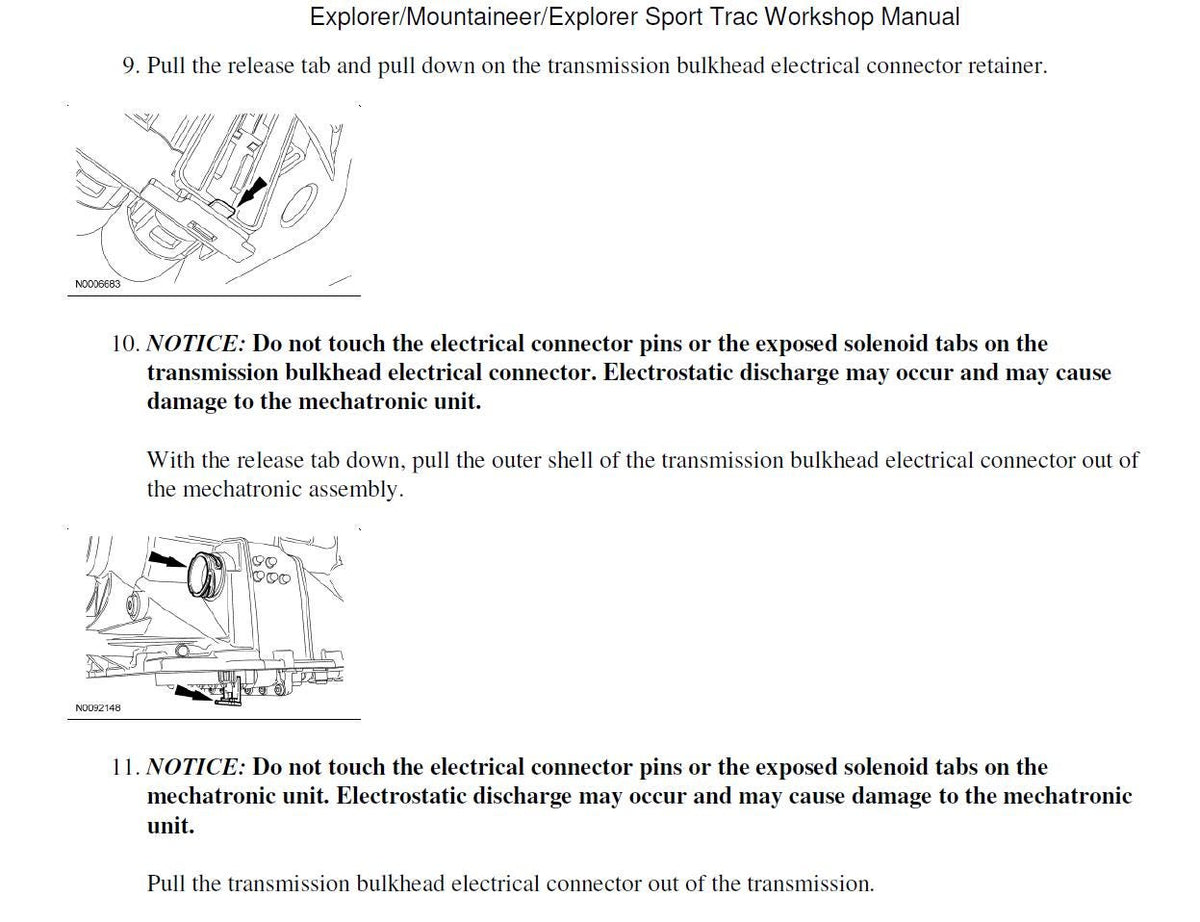 Ford Explorer 2006-2010 Service Workshop Manual