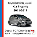 Kia Picanto 2011-2017 Service Workshop Manual